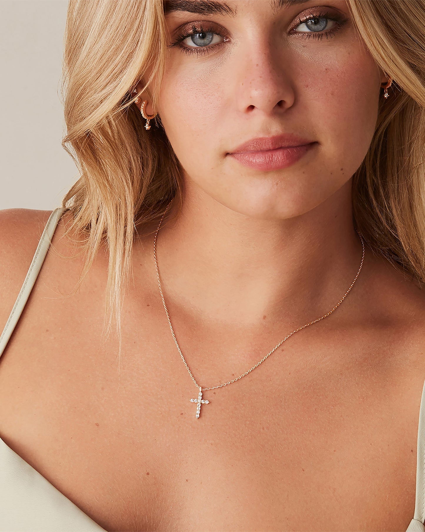 Cubic Zirconia Cross Pendant