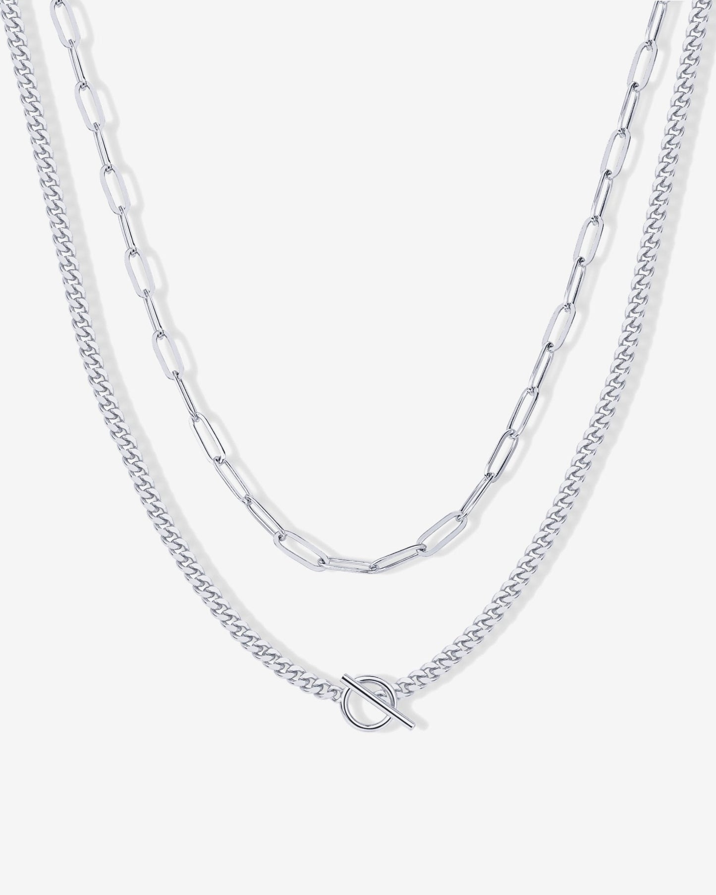 Layered Chain Circle Necklace