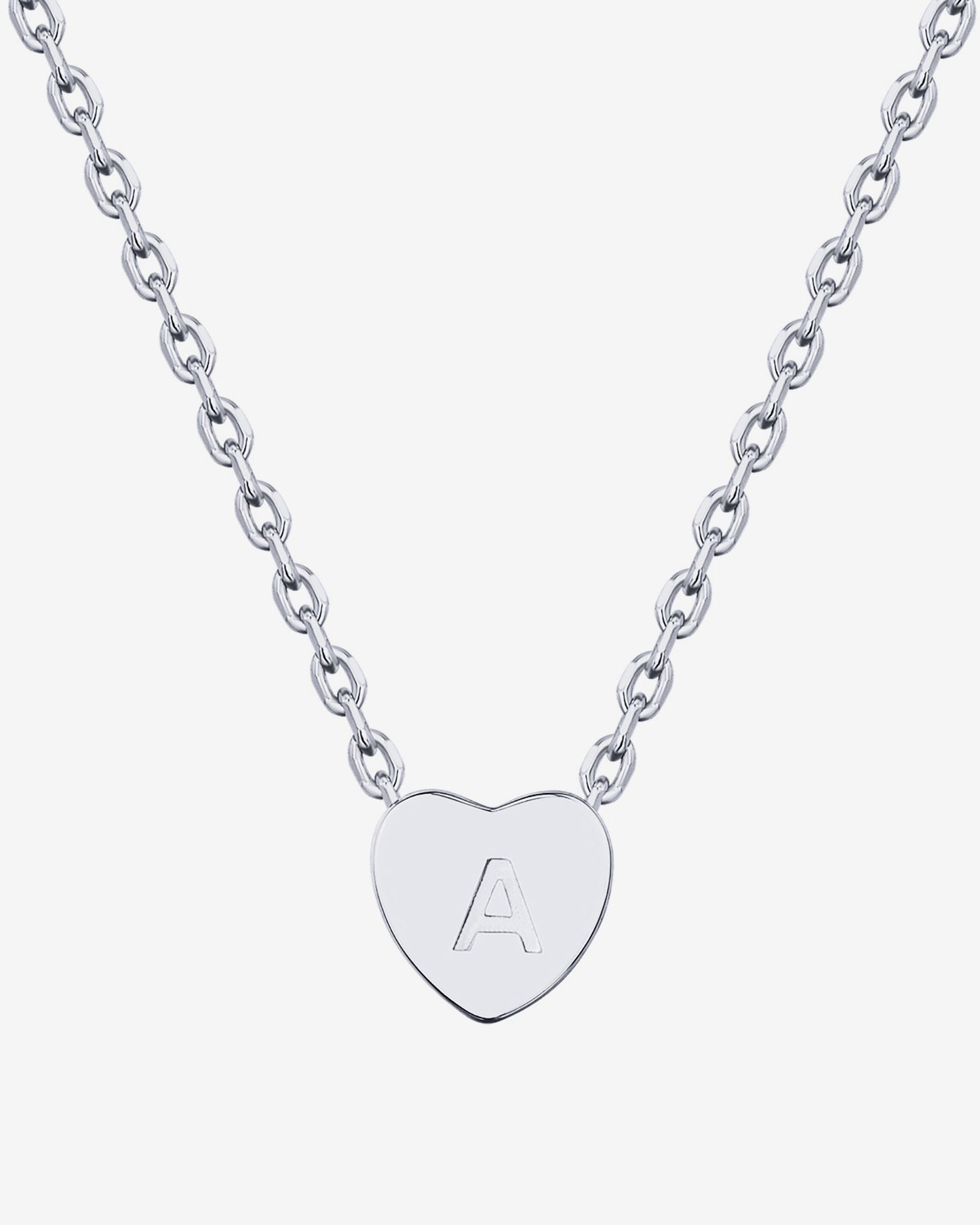 Dainty Heart Initial Necklace