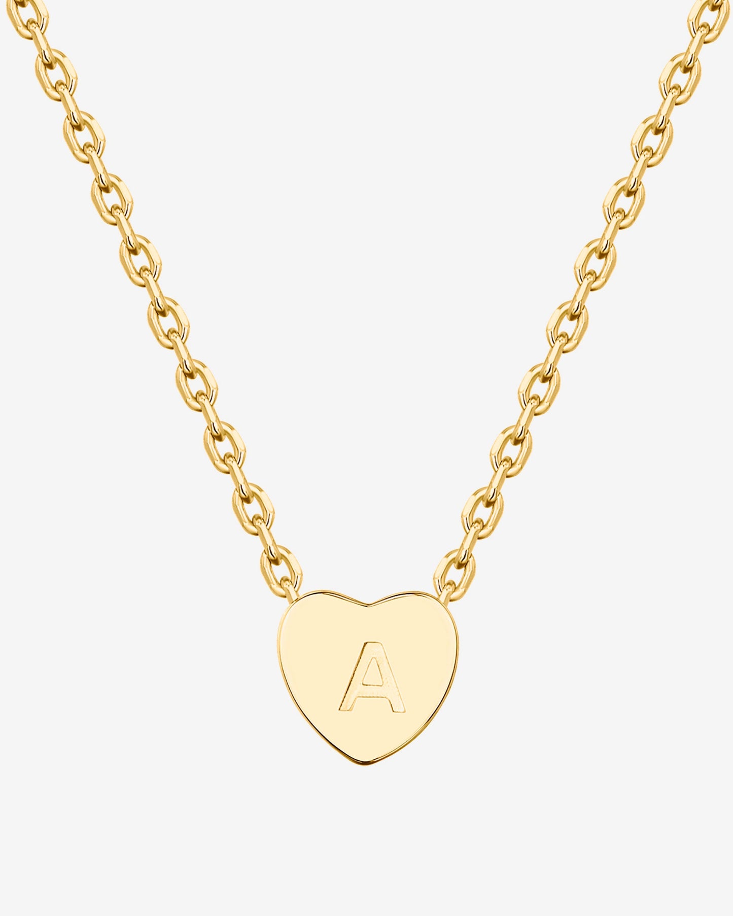 Dainty Heart Initial Necklace