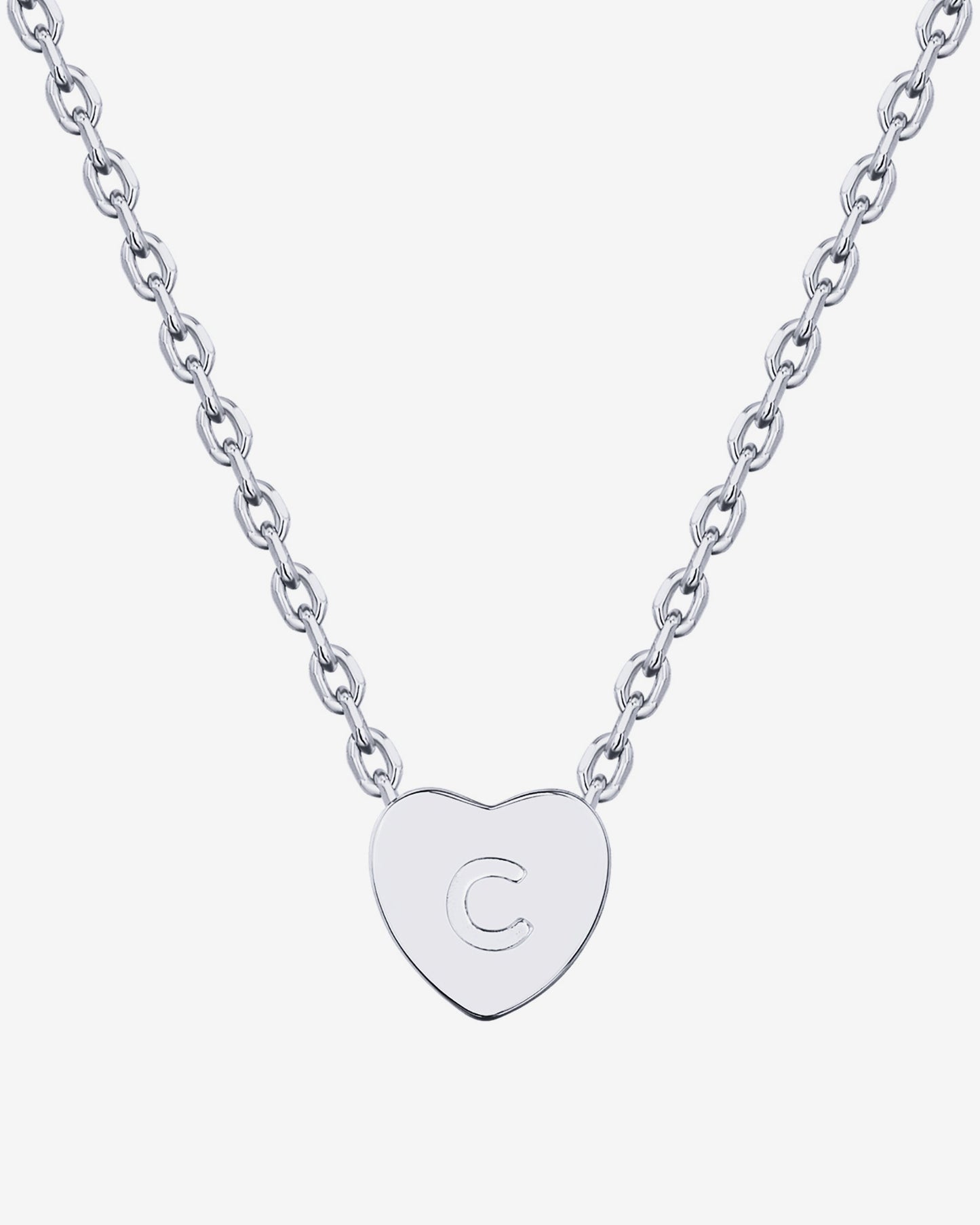 Dainty Heart Initial Necklace