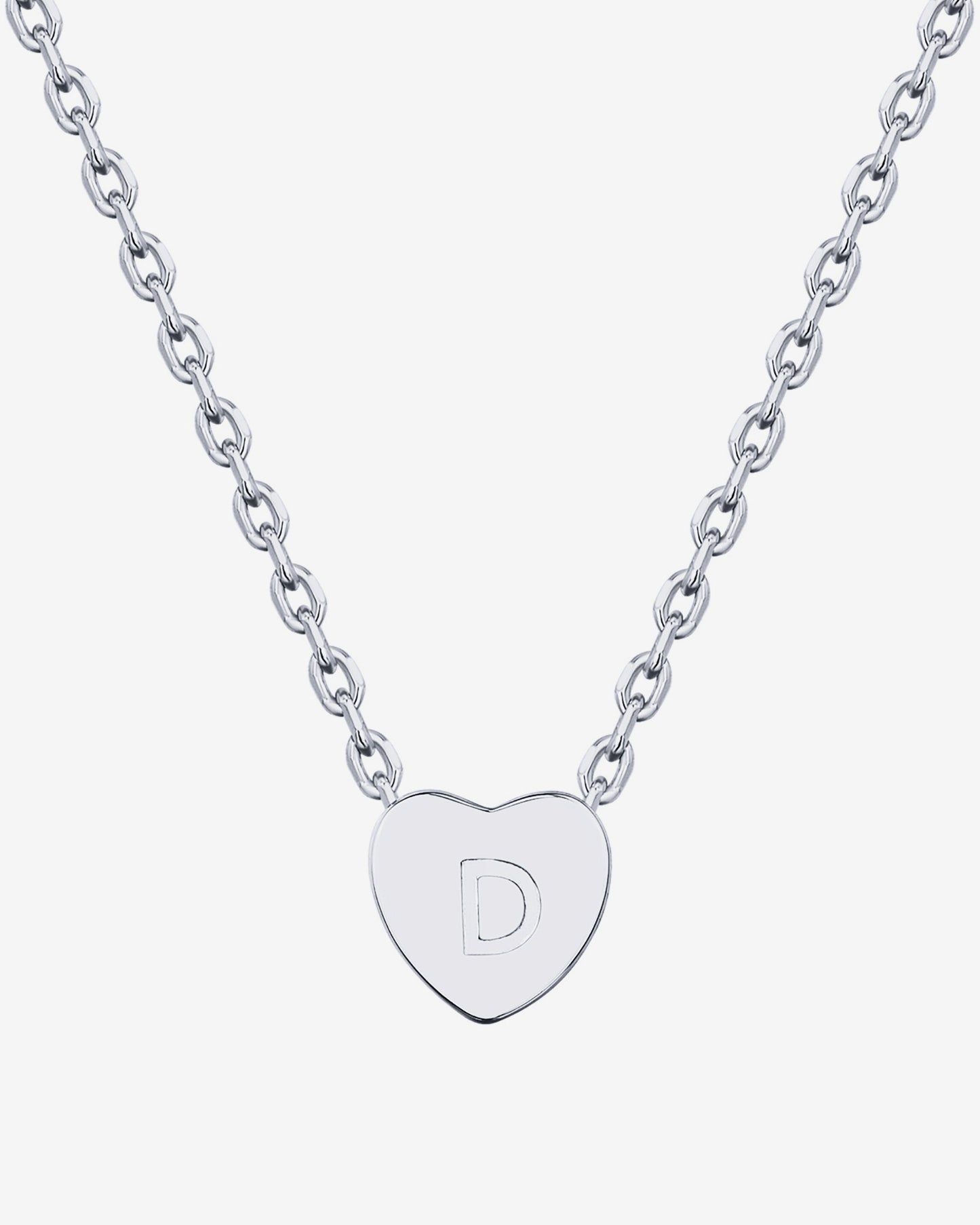Dainty Heart Initial Necklace