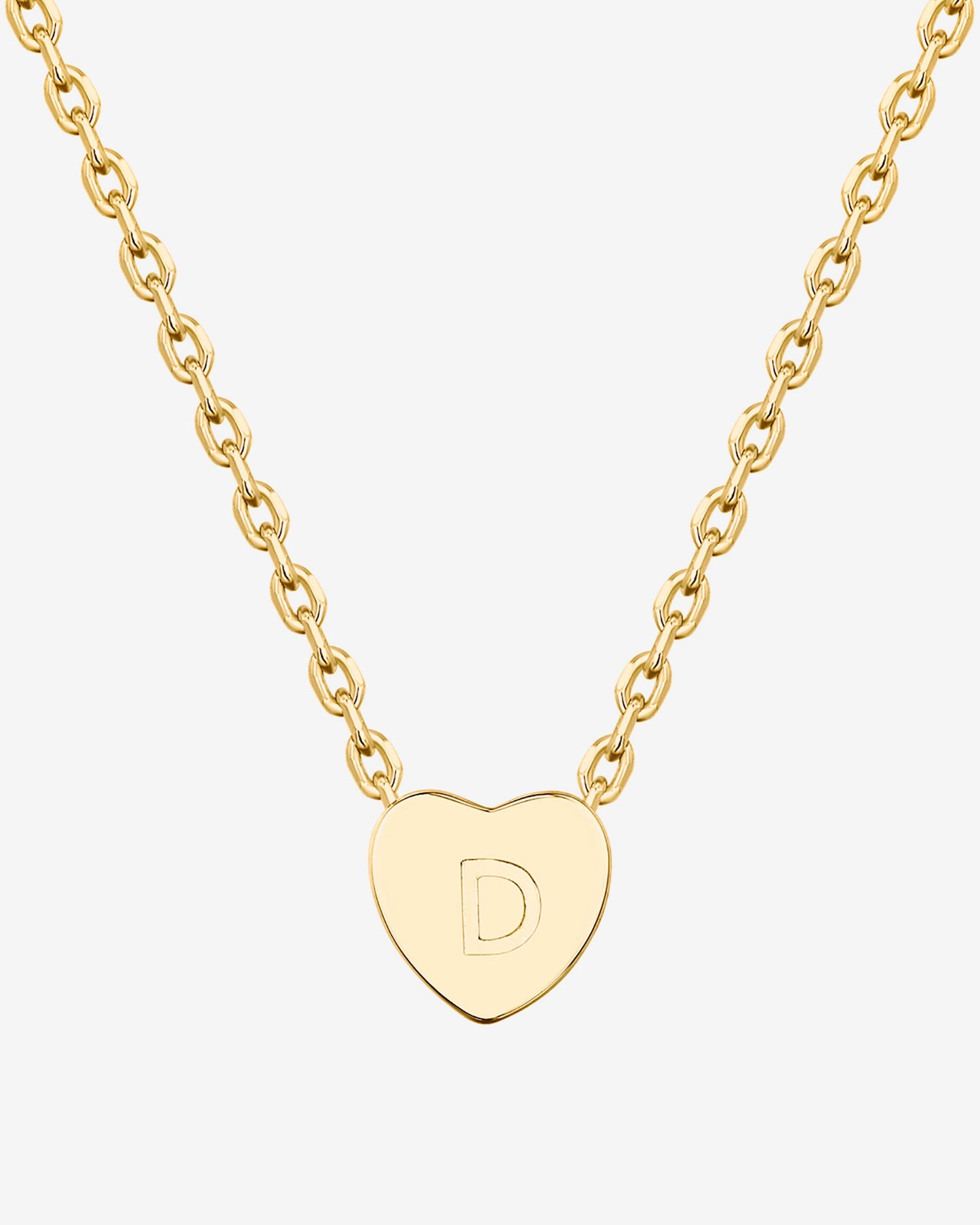 Dainty Heart Initial Necklace