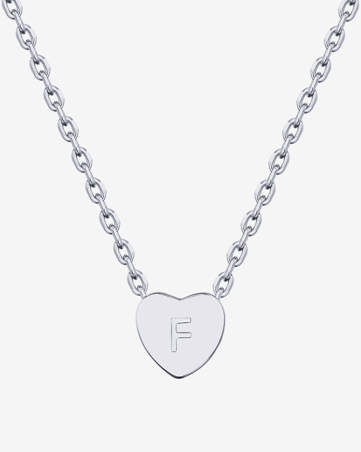 Dainty Heart Initial Necklace