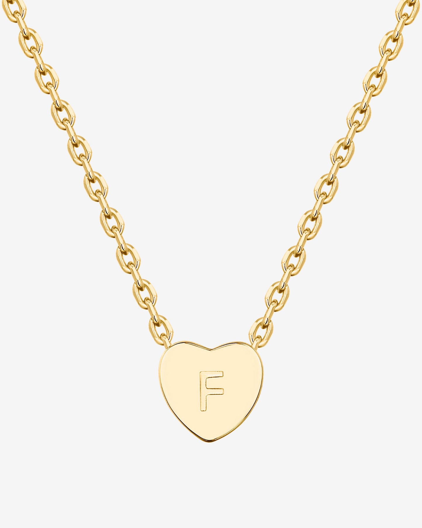 Dainty Heart Initial Necklace