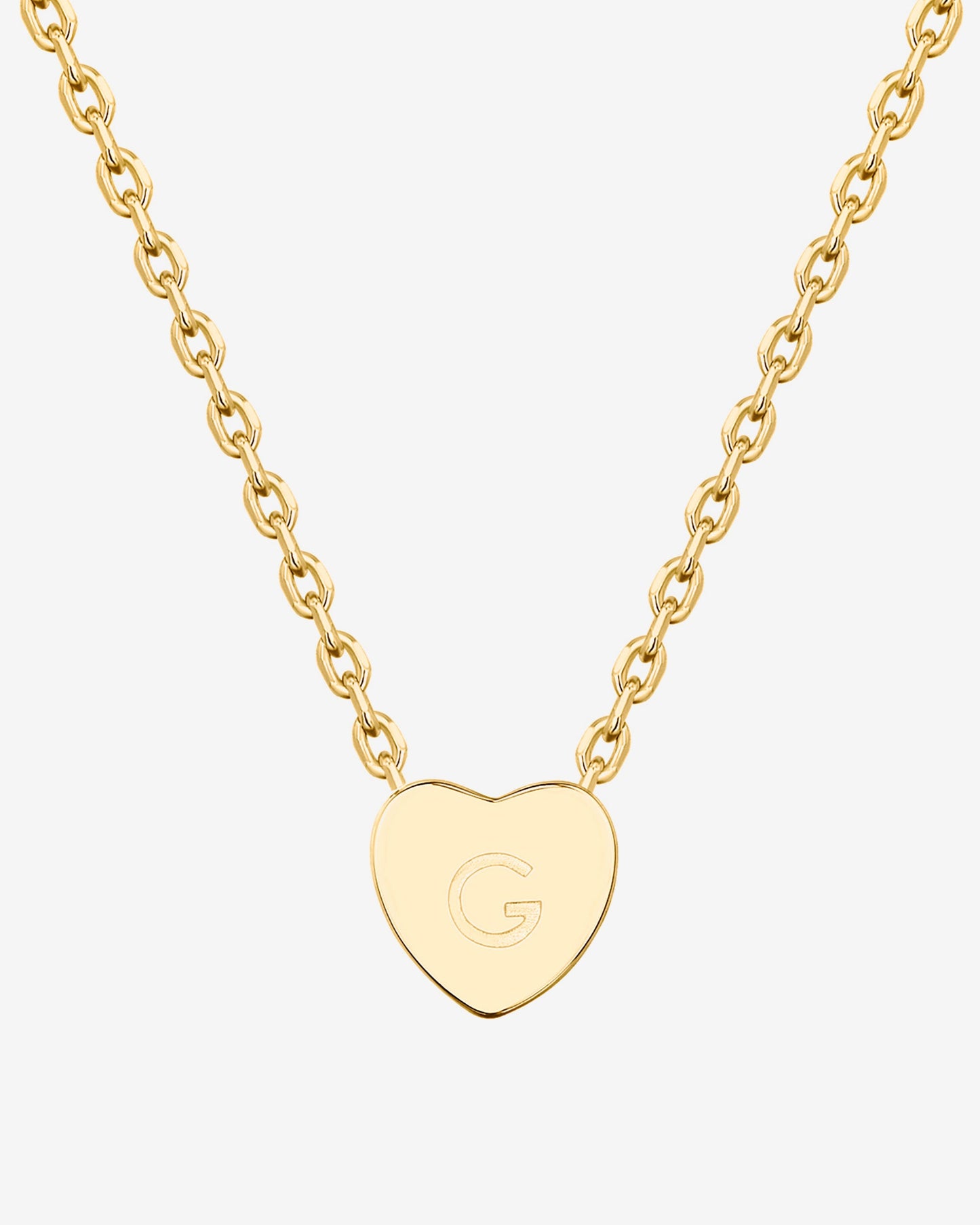Dainty Heart Initial Necklace