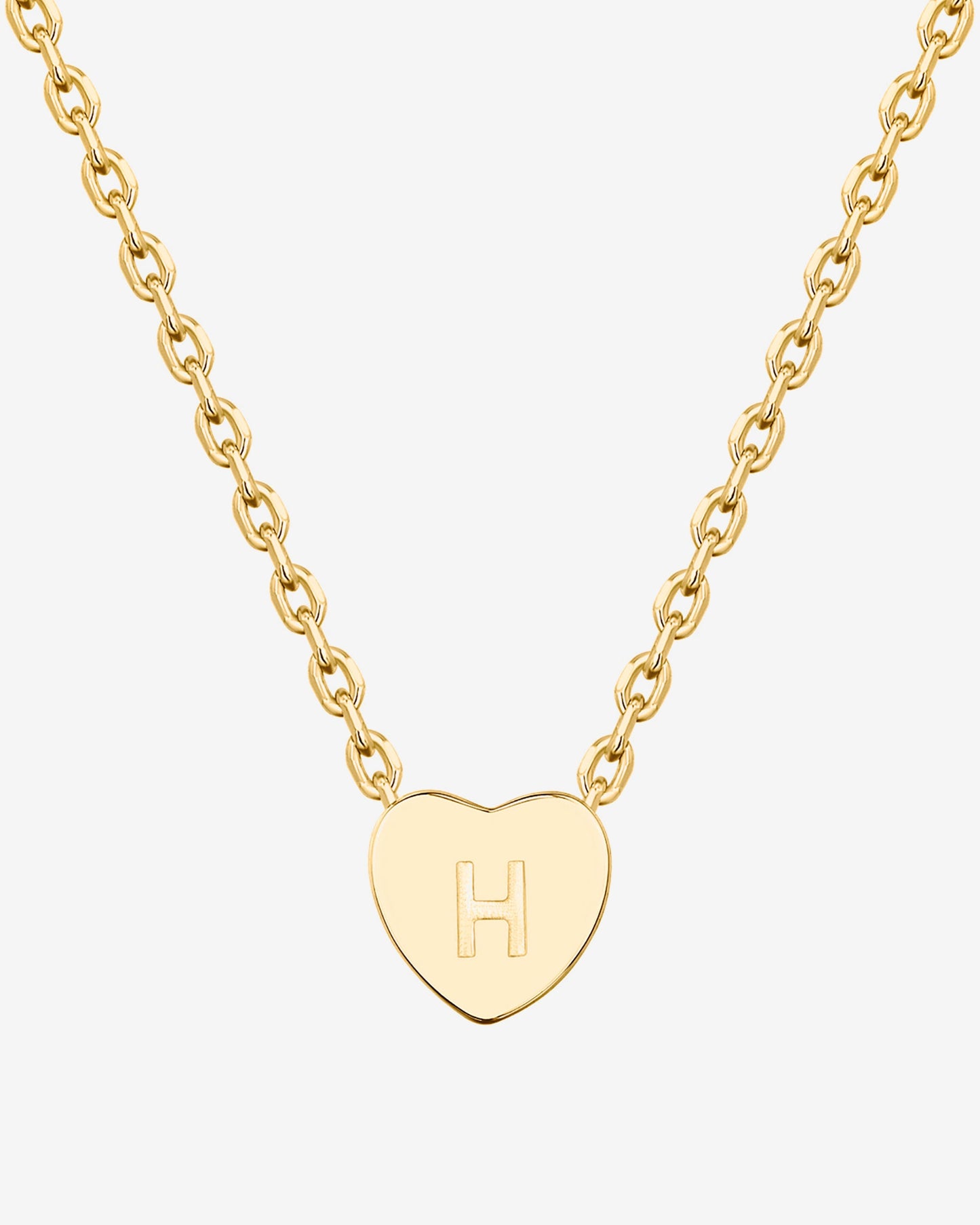 Dainty Heart Initial Necklace