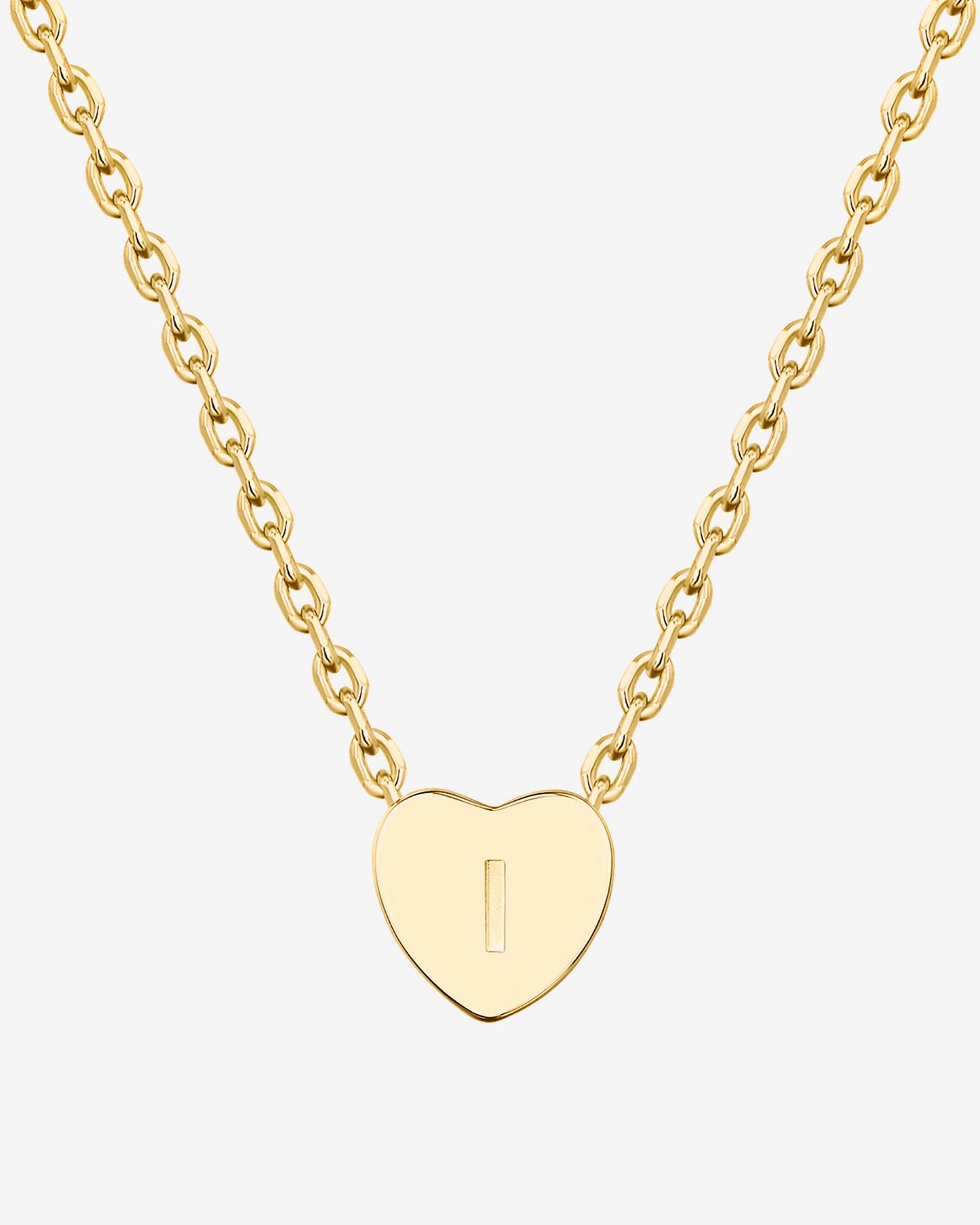 Dainty Heart Initial Necklace