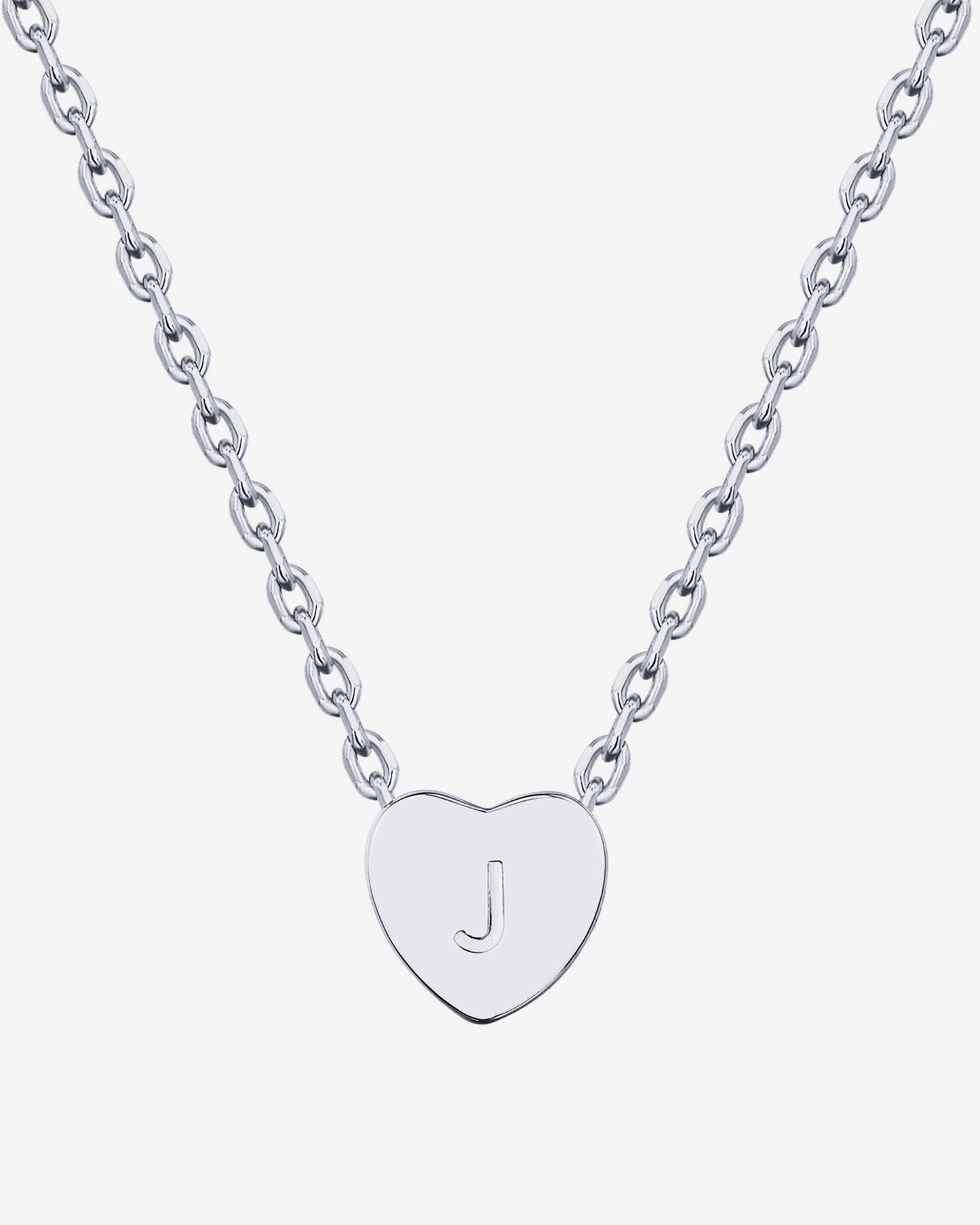 Dainty Heart Initial Necklace