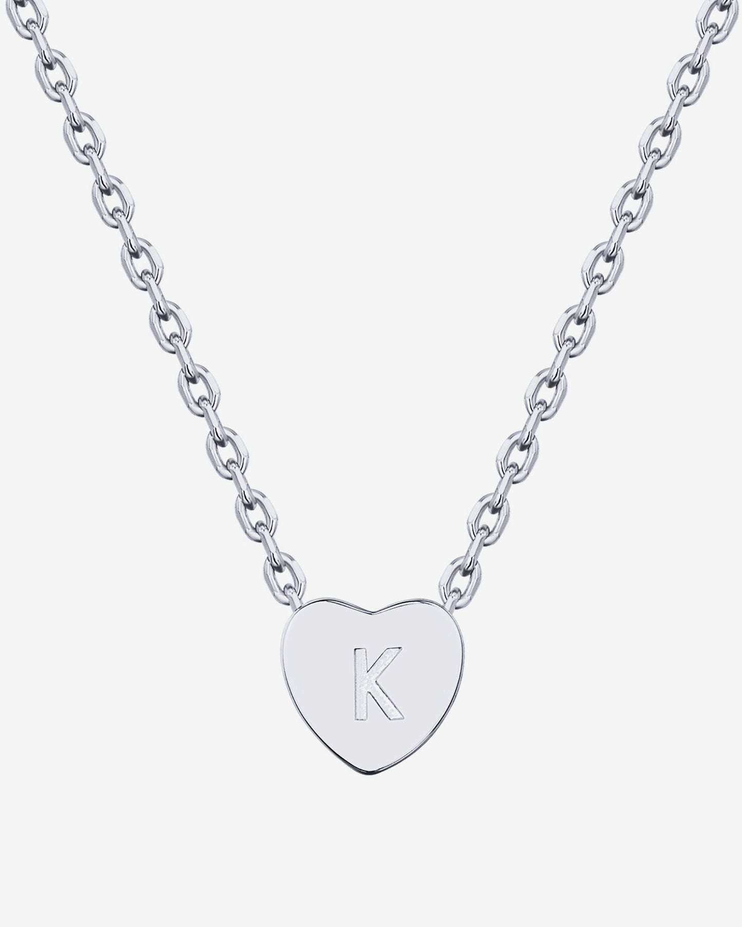 Dainty Heart Initial Necklace