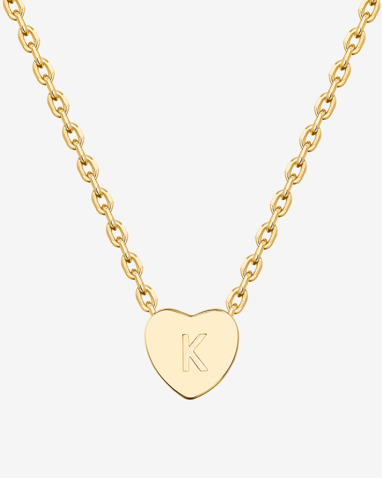 Dainty Heart Initial Necklace
