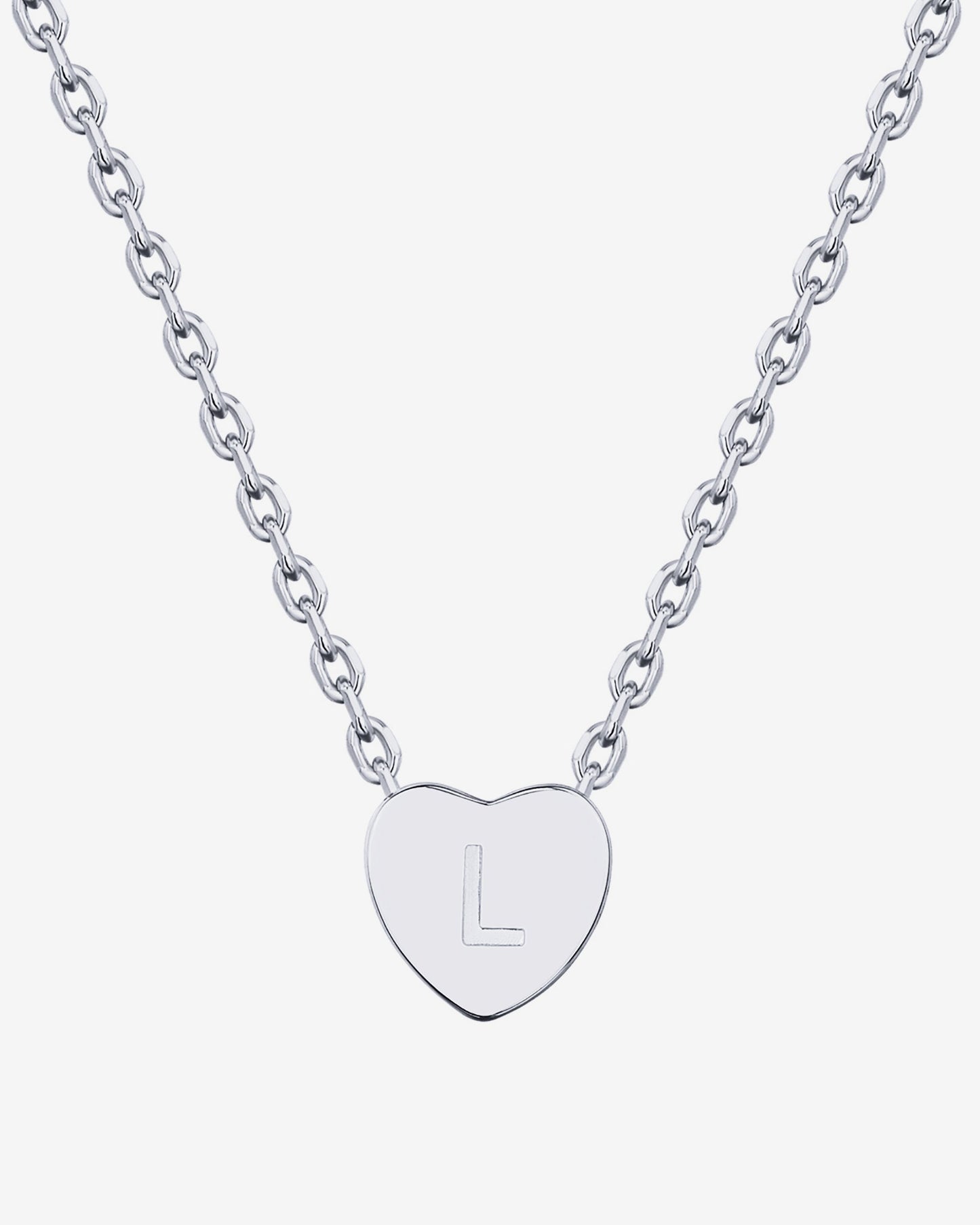 Dainty Heart Initial Necklace