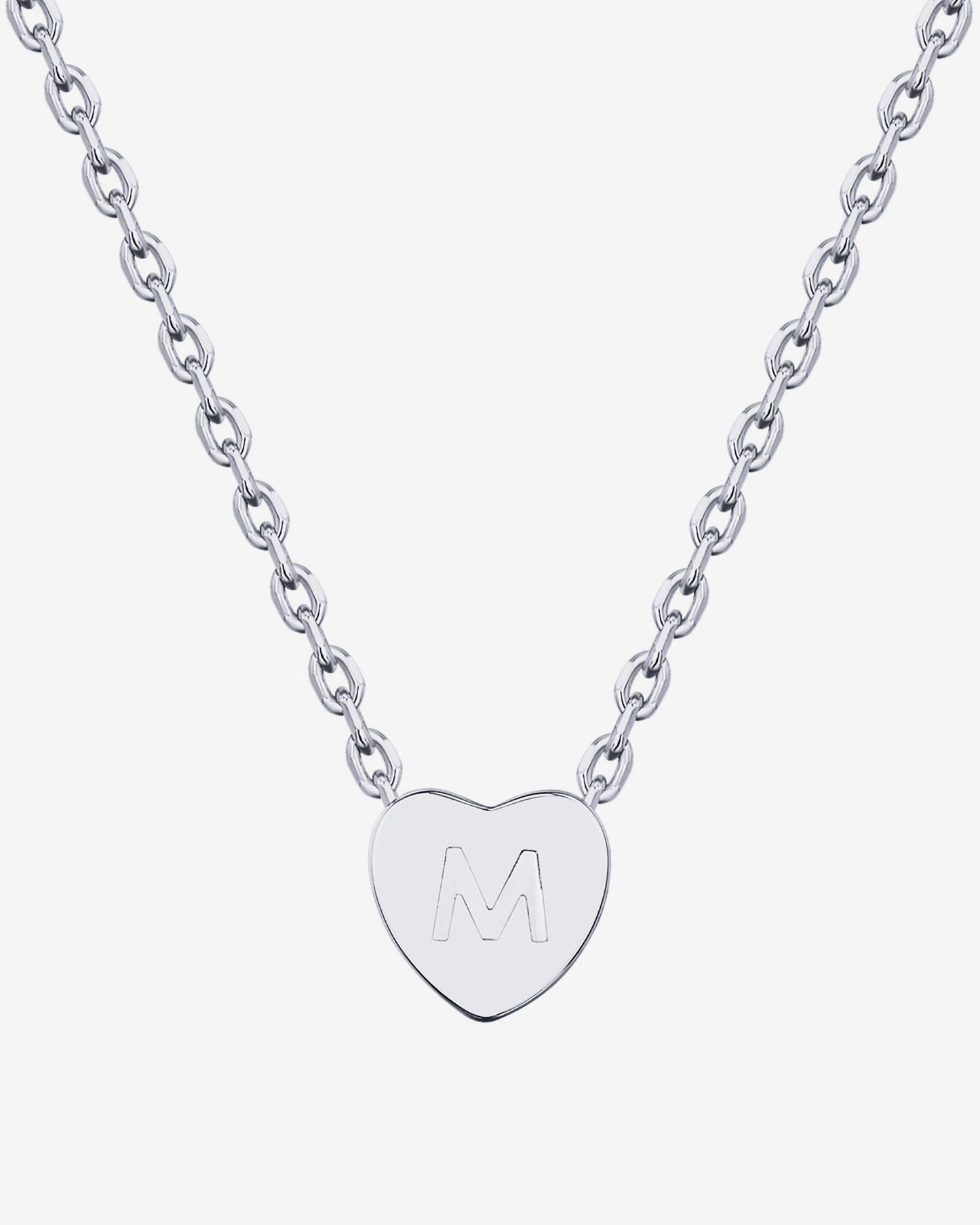 Dainty Heart Initial Necklace