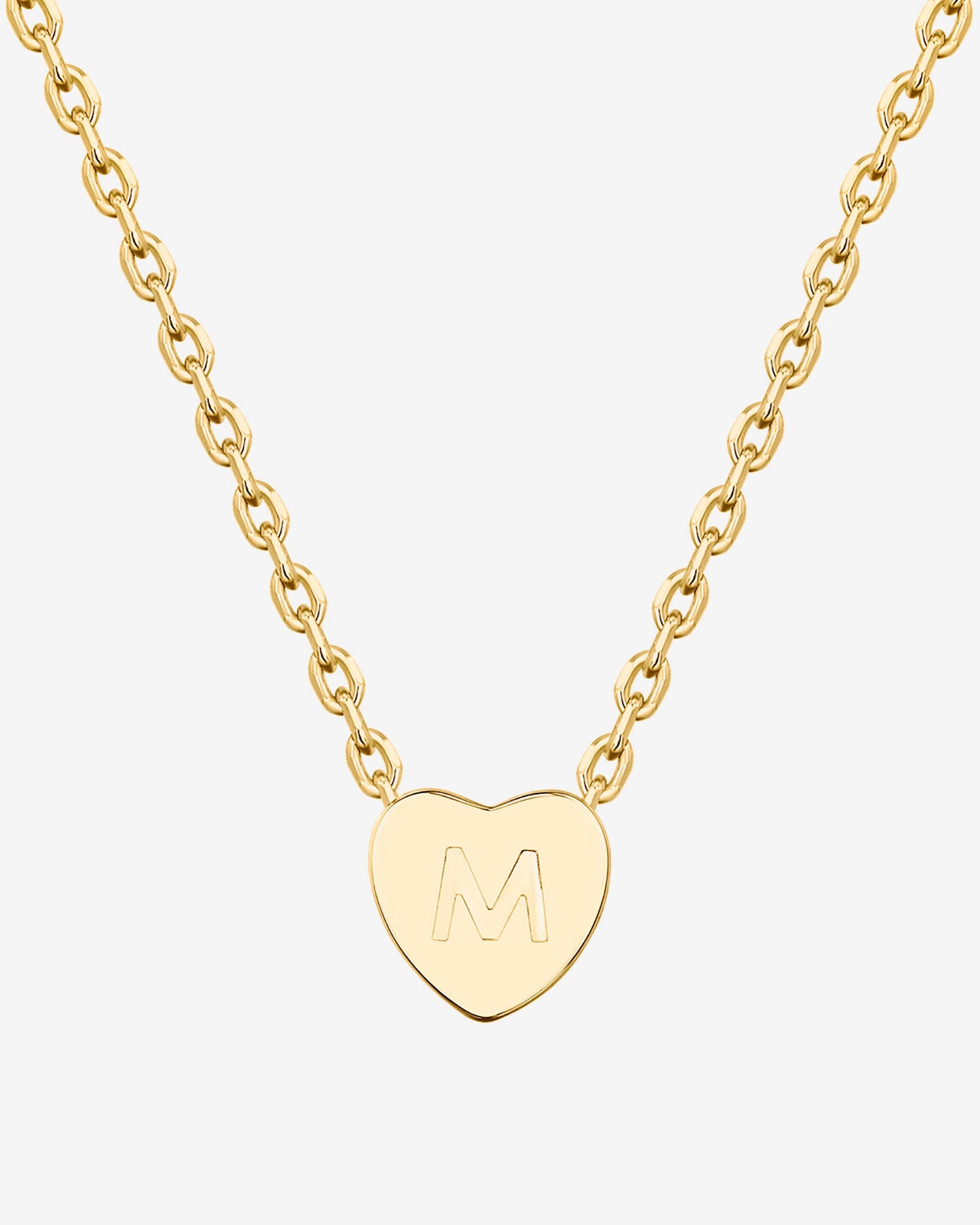 Dainty Heart Initial Necklace