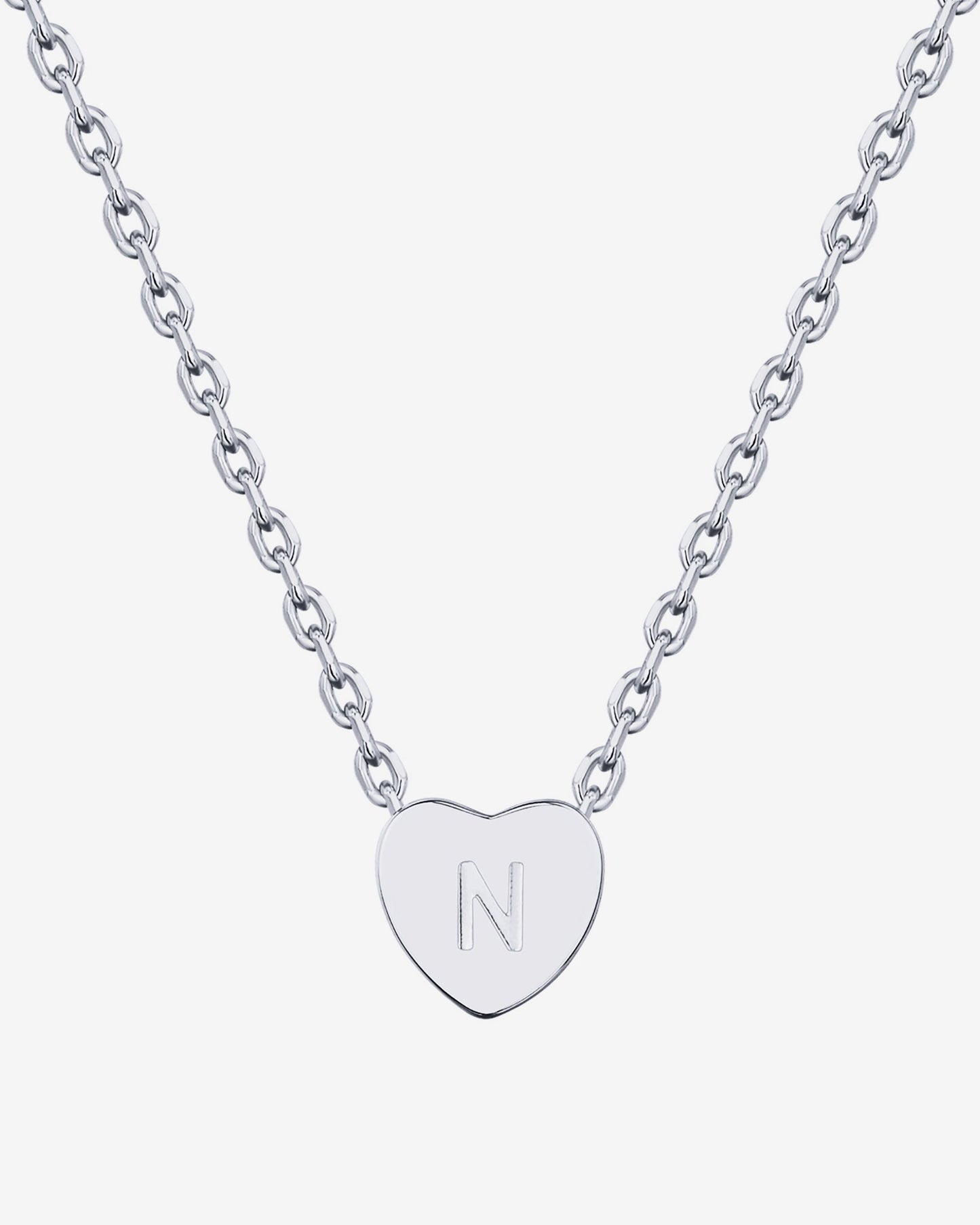 Dainty Heart Initial Necklace