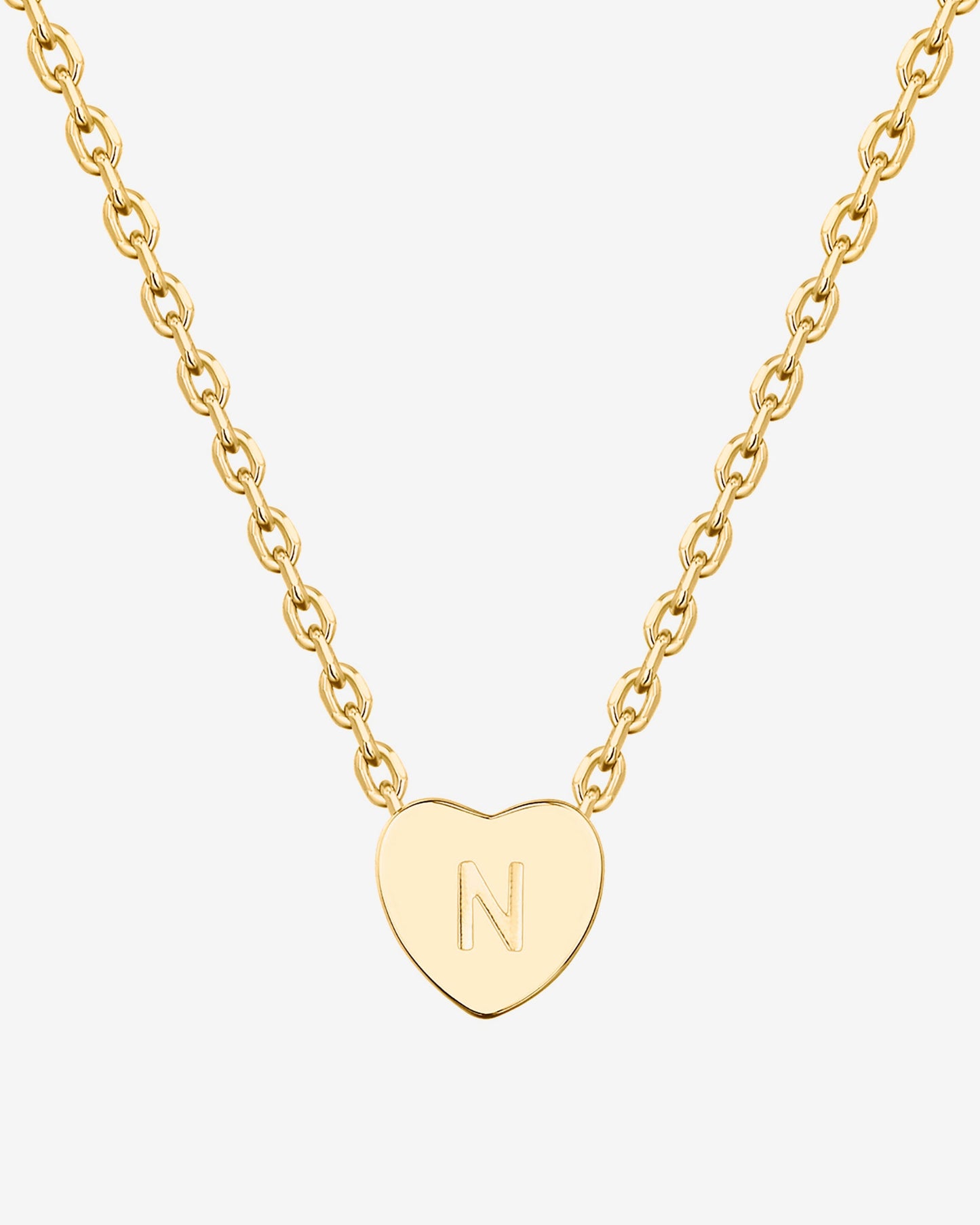 Dainty Heart Initial Necklace