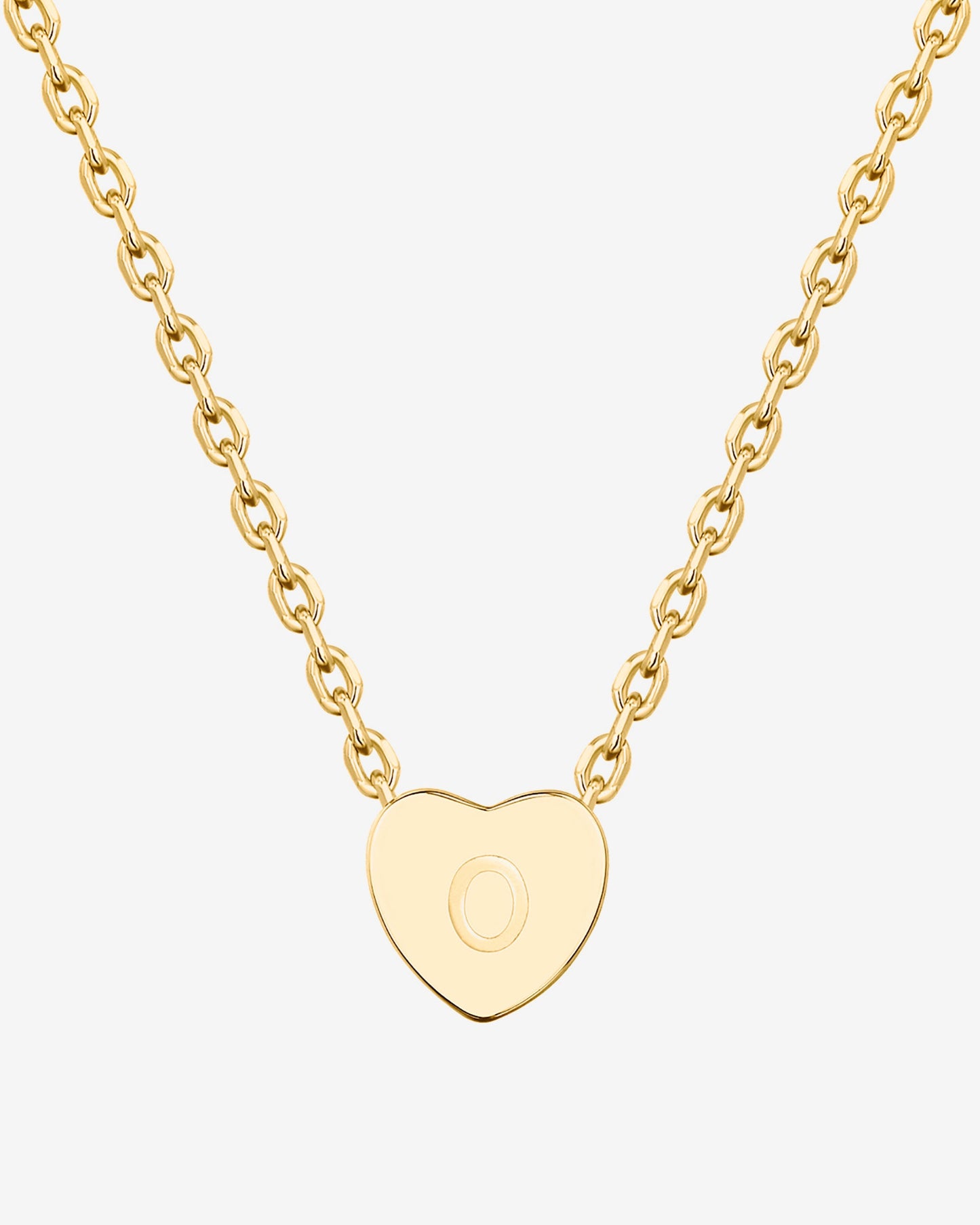 Dainty Heart Initial Necklace