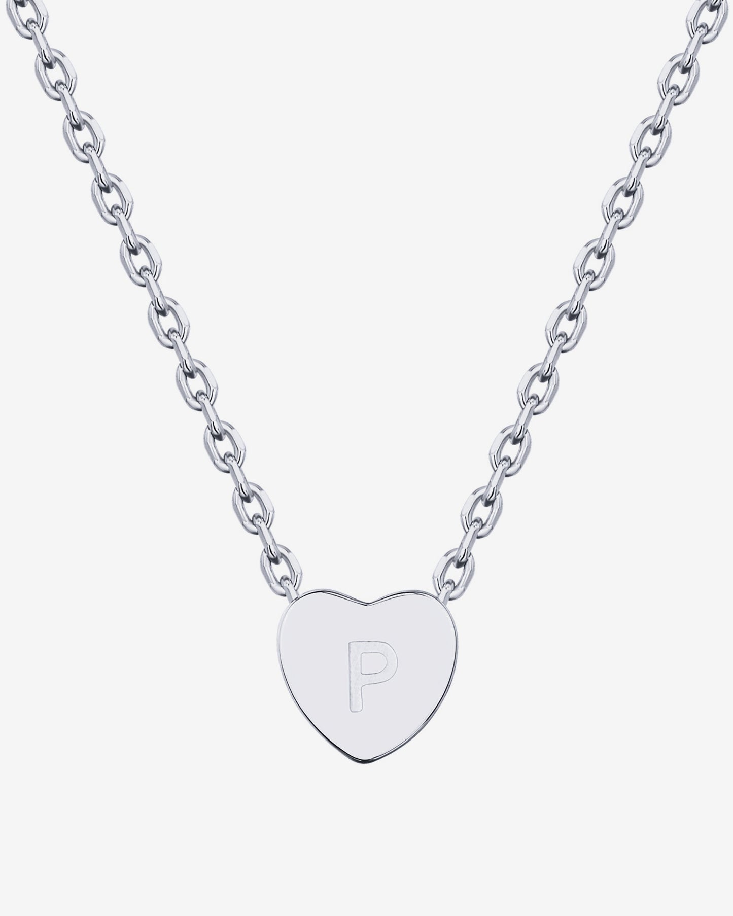 Dainty Heart Initial Necklace