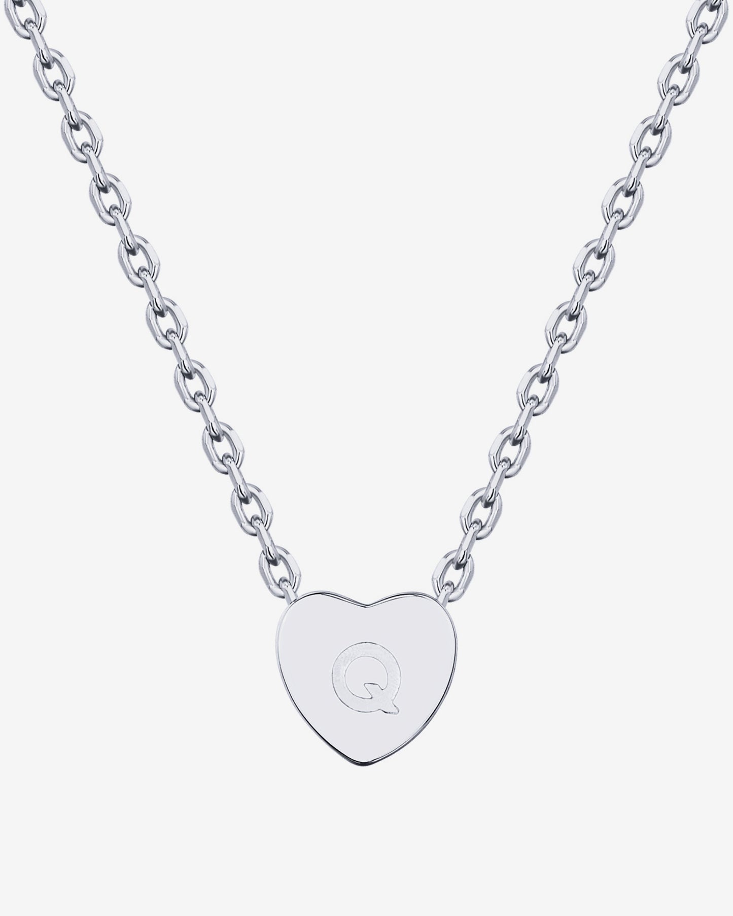 Dainty Heart Initial Necklace