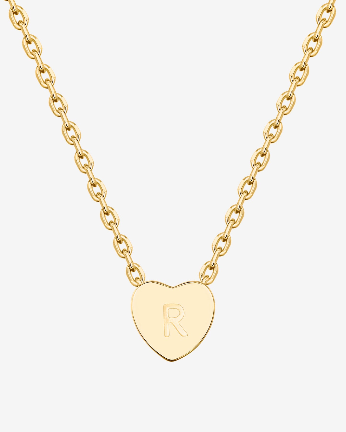 Dainty Heart Initial Necklace