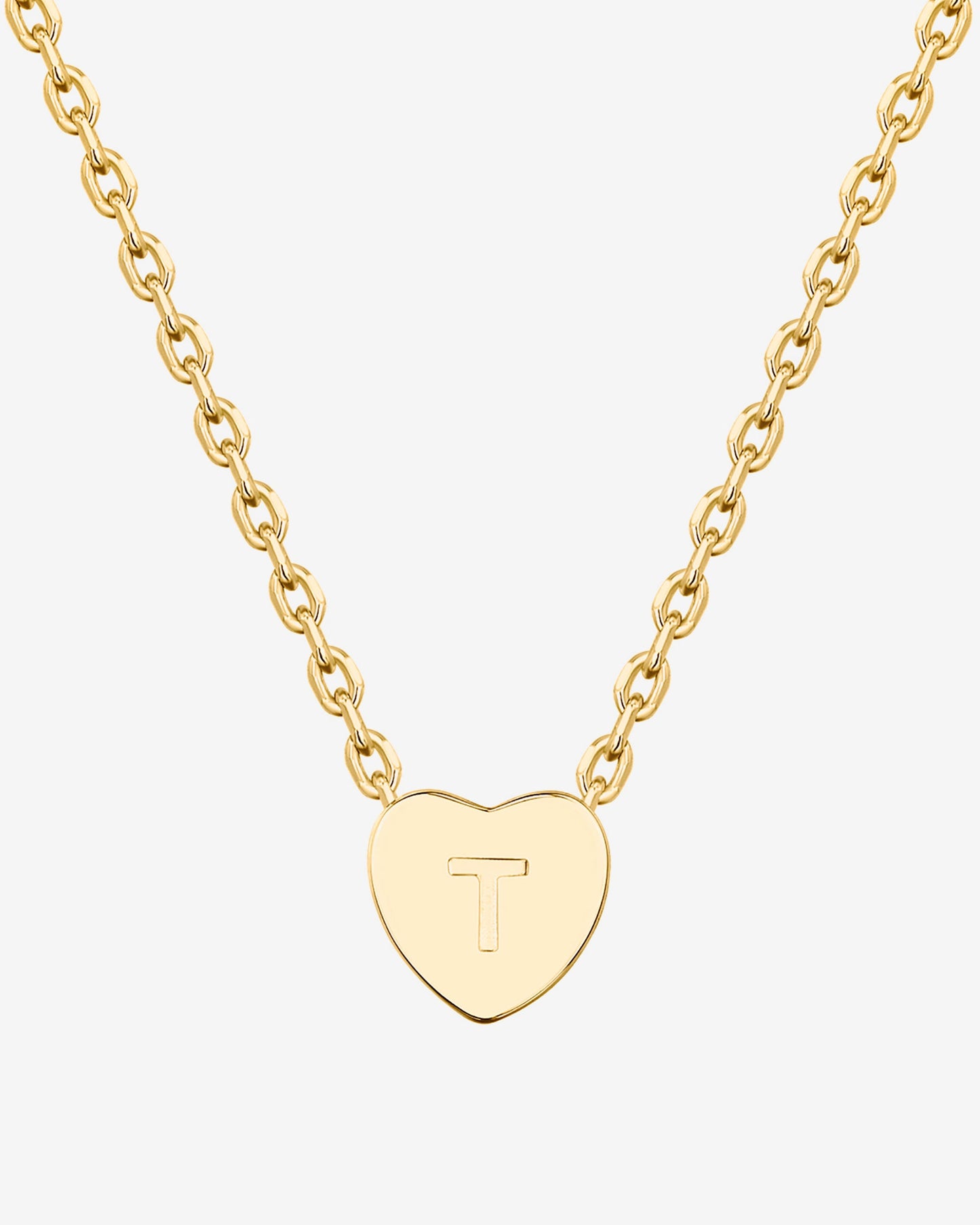 Dainty Heart Initial Necklace