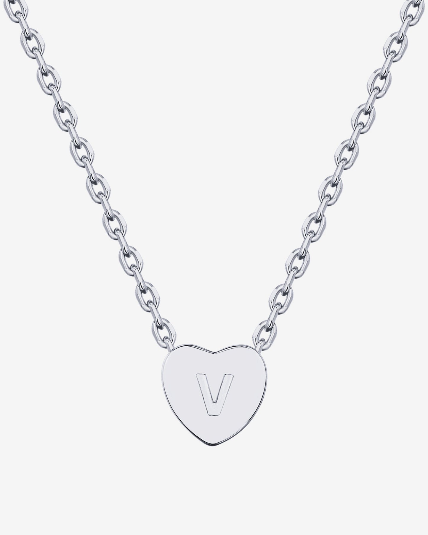 Dainty Heart Initial Necklace
