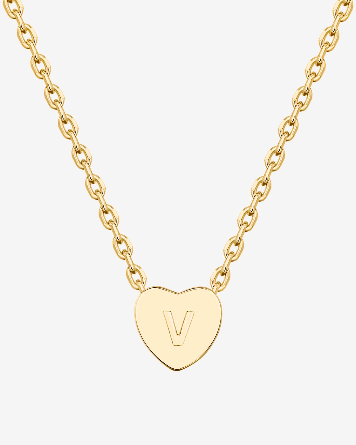 Dainty Heart Initial Necklace