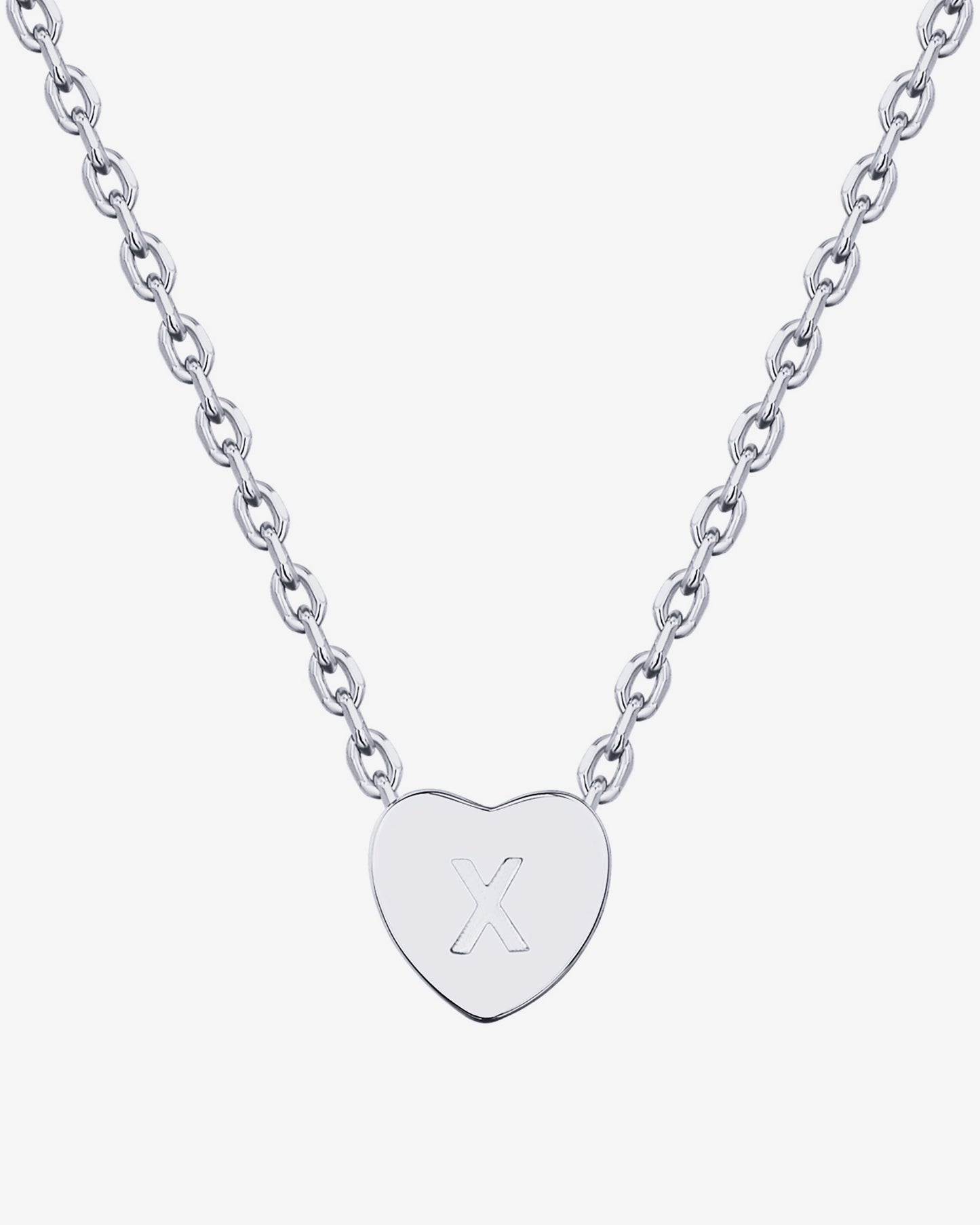 Dainty Heart Initial Necklace