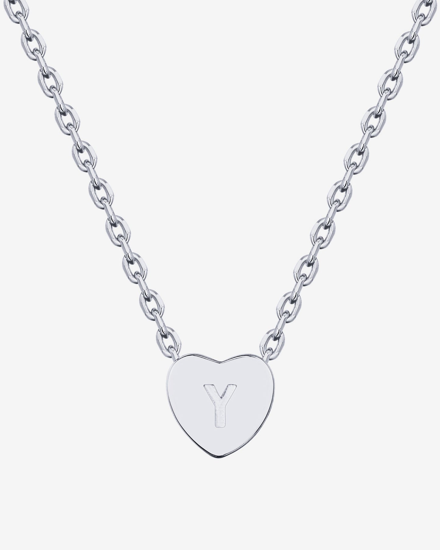 Dainty Heart Initial Necklace